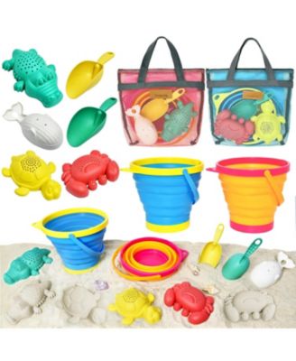 Collapsible Beach Sand Toys Set With Mesh Bag