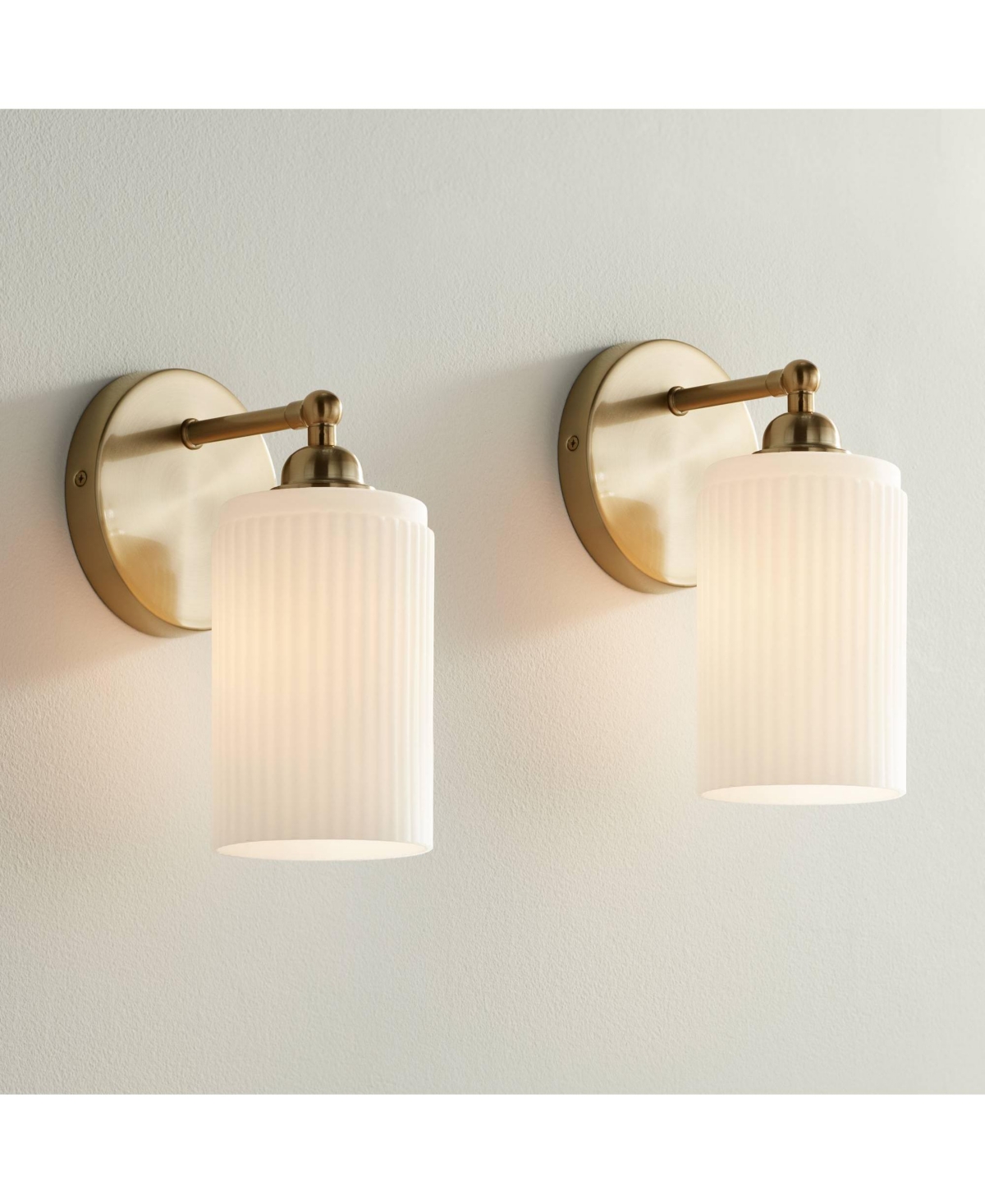 Possini Euro Design 360 Lighting David 9 1/2" High Glass Sconces Set of 2