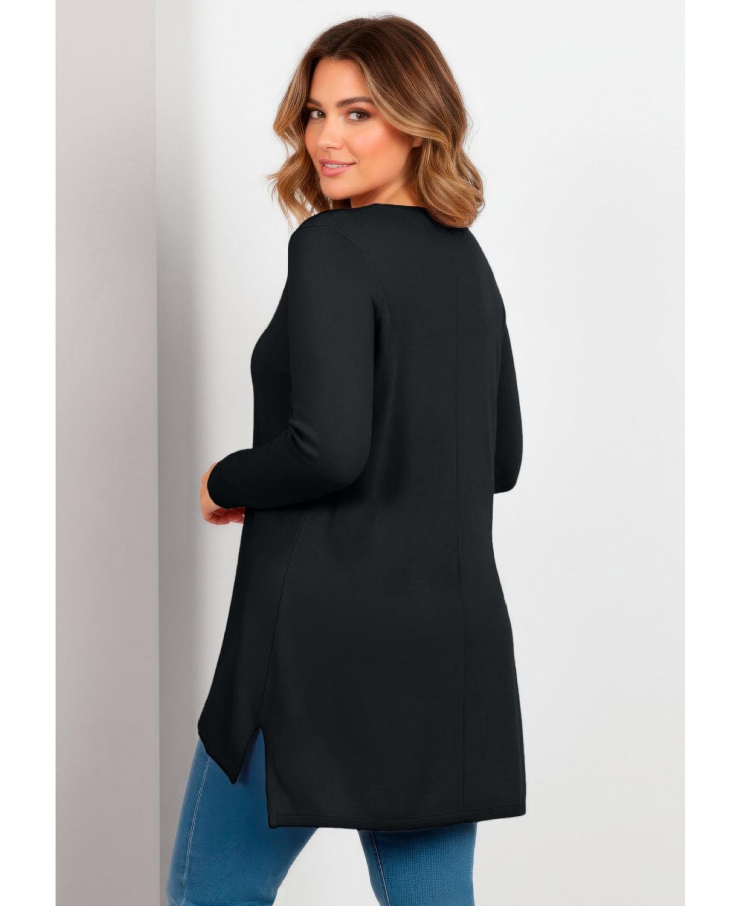 Women's V-Neck Tunic Sweater