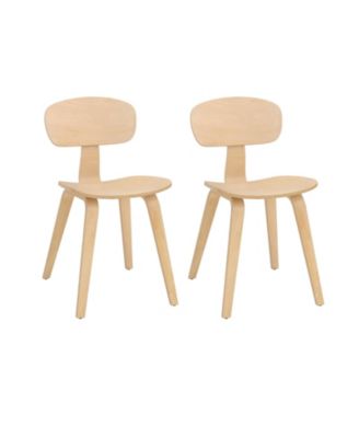 Set of 2 Modern Dining Chairs with Wide Comfortable Seat