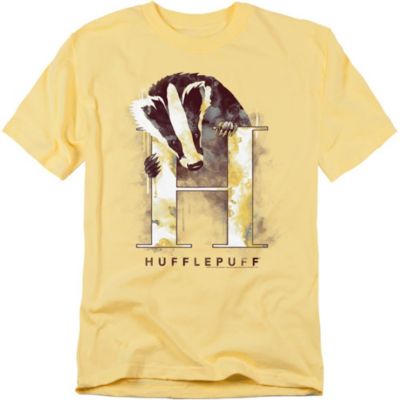 Men's Hufflepuff Watercolor Crest T Shirt
