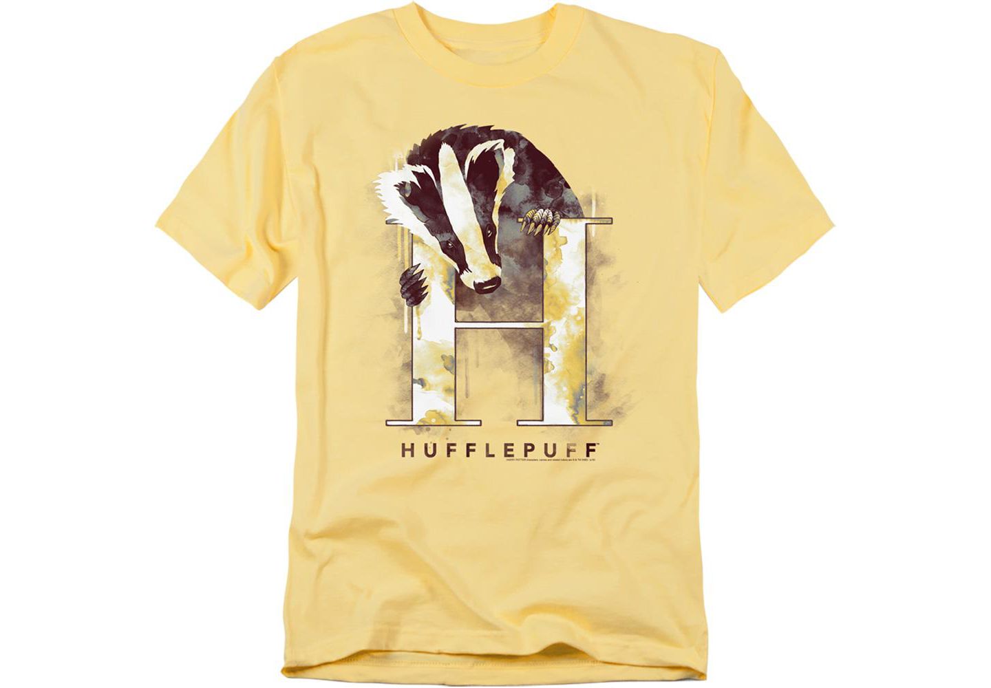 Мужская футболка Harry Potter Hufflepuff Watercolor Crest, цвет: Banana — фото 1