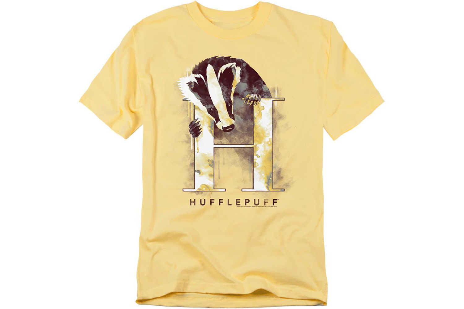 Men's Hufflepuff Watercolor Crest T Shirt