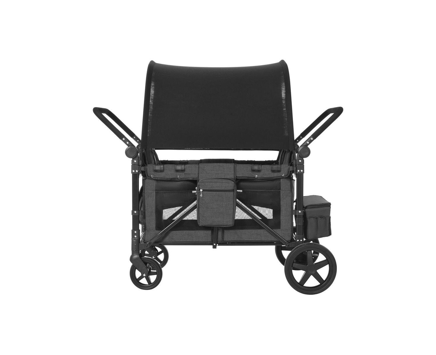 4 Seat Wagon Stroller 330 lb Foldable Push Pull with Canopy