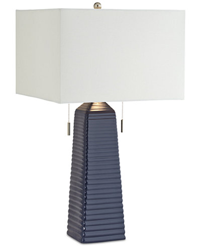 kathy ireland Home by Pacific Coast Ceramic Blue Table Lamp