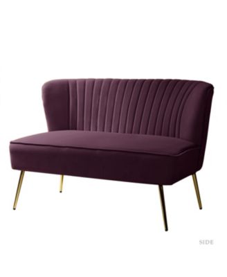 Euclid 47" Contemporary Velvet 2-Seat Armless Loveseat Sofa