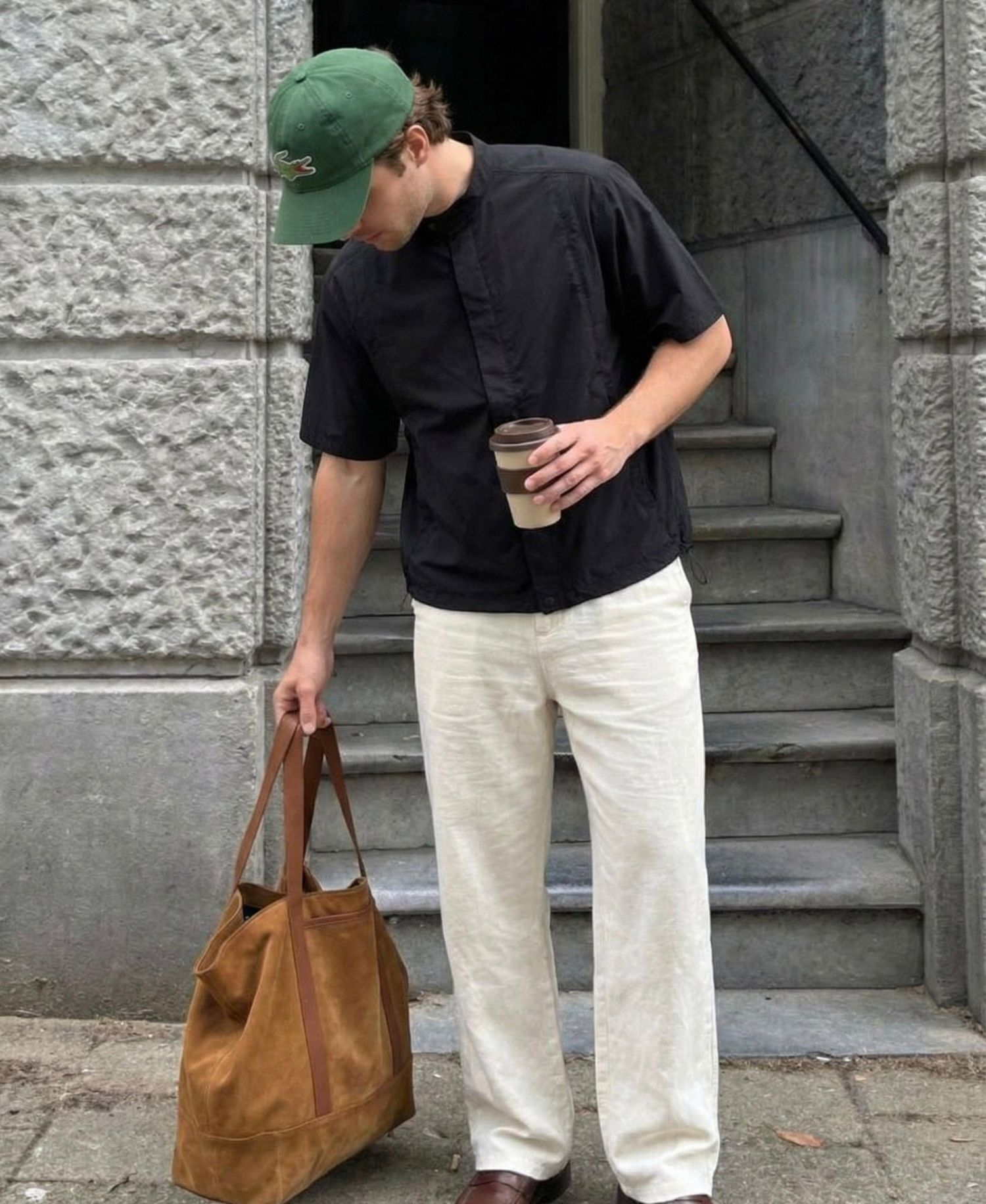 Men's Short-Sleeve Stand-Collar Jacket