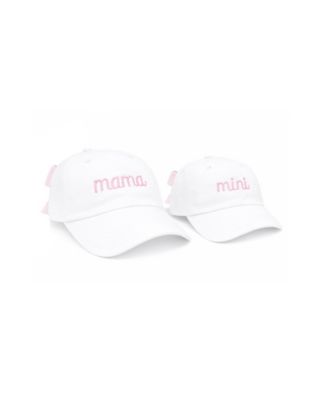 Girls Mama and Mini Bow Baseball Hat Set