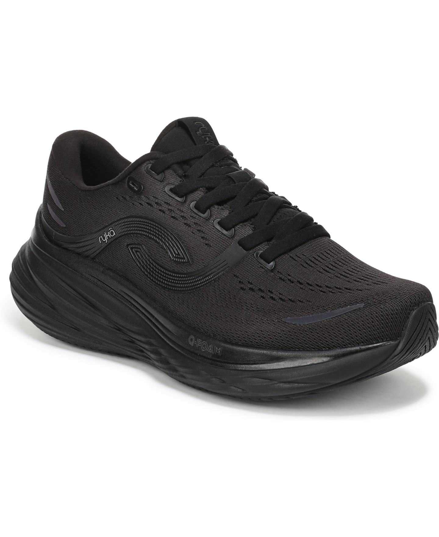 Женские кроссовки Ryka Premium Windswift Lx Road Lace-Up, цвет: Чёрный сетчатый, вариант 1 — фото 1