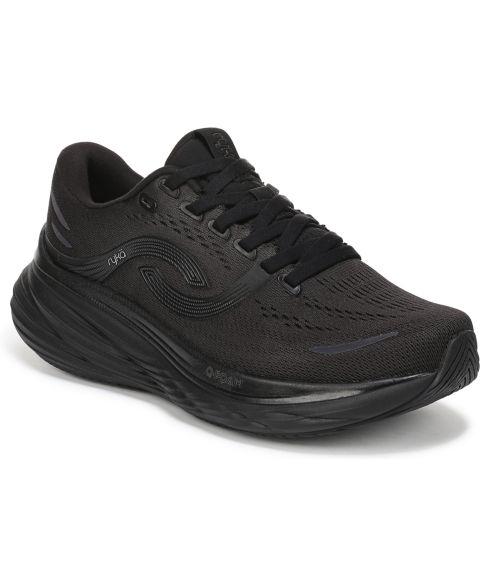 Женские кроссовки Ryka Premium Windswift Lx Road Lace-Up, цвет: Чёрный сетчатый