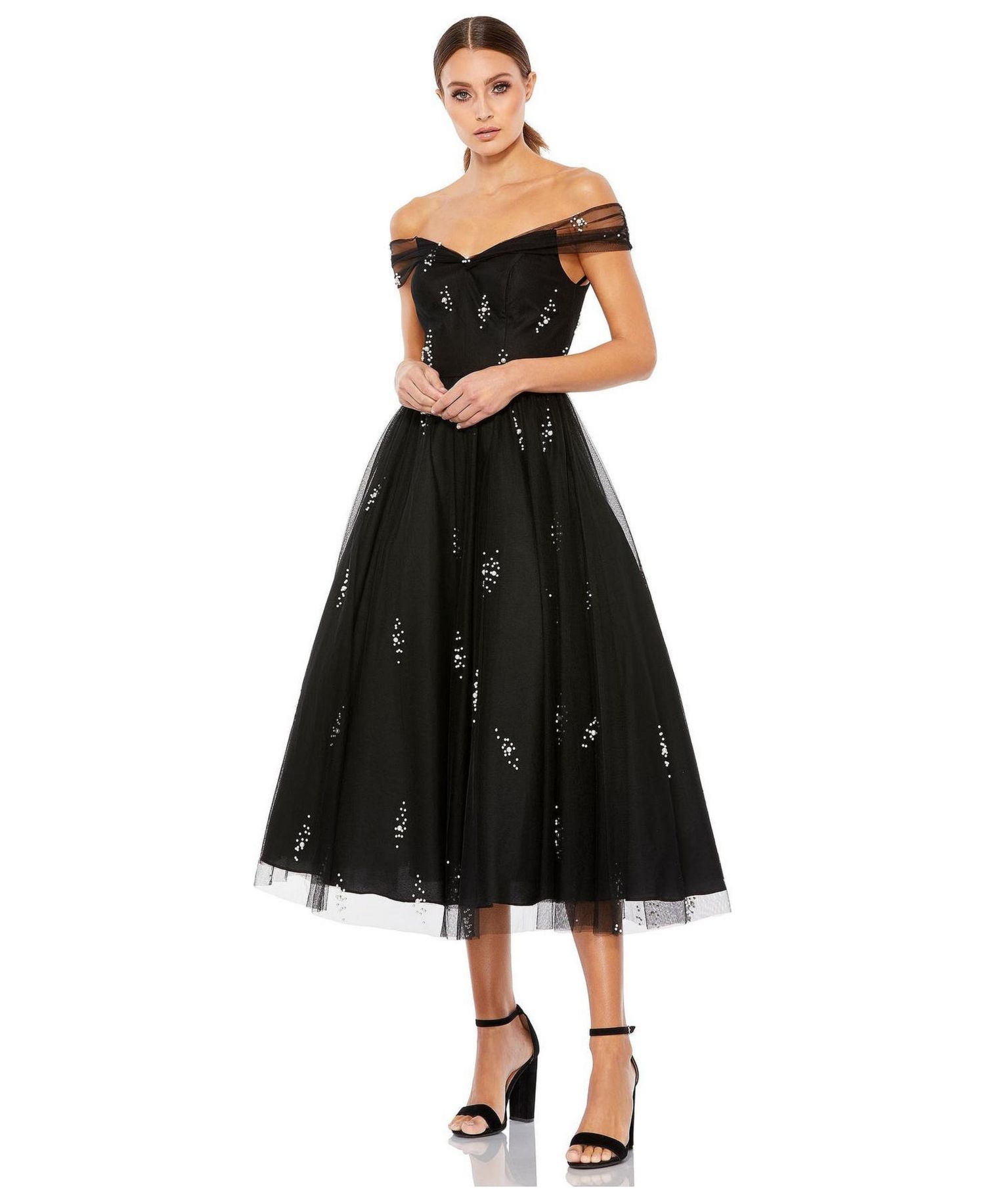 Women's Long Sleeve Taffeta 3D Flower Ball Gown