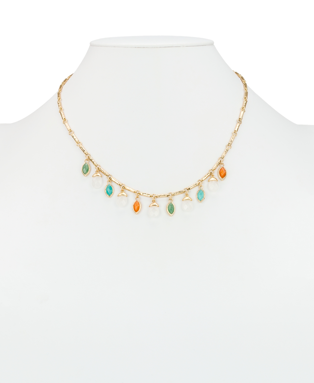 Patricia Nash Gold-Tone Plated Stone Charm Necklace