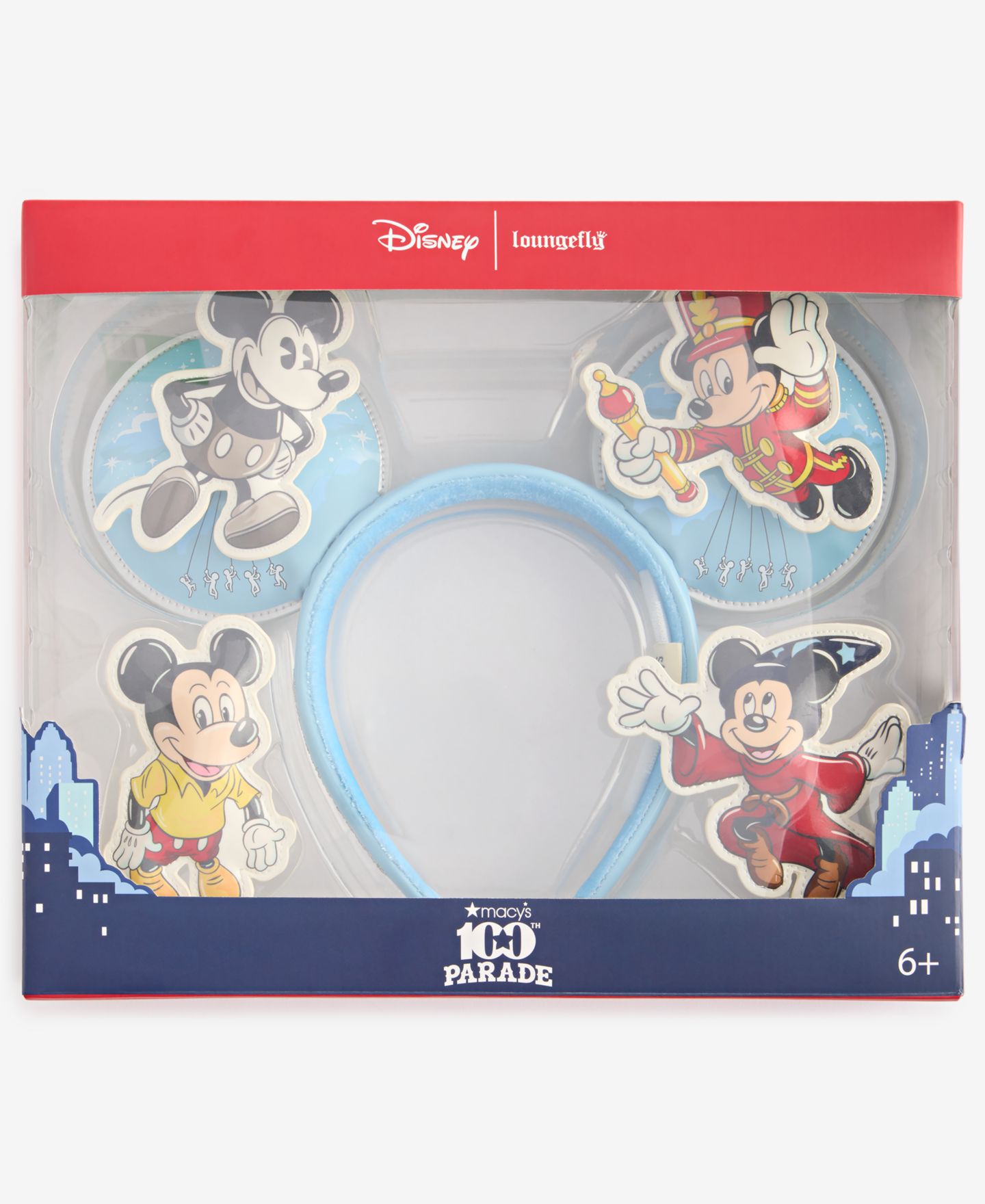 Женские аксессуары для волос Loungefly Disney Macy's Interchangeable Mickey Parade Balloons Through The Years Ears Headband — фото 5
