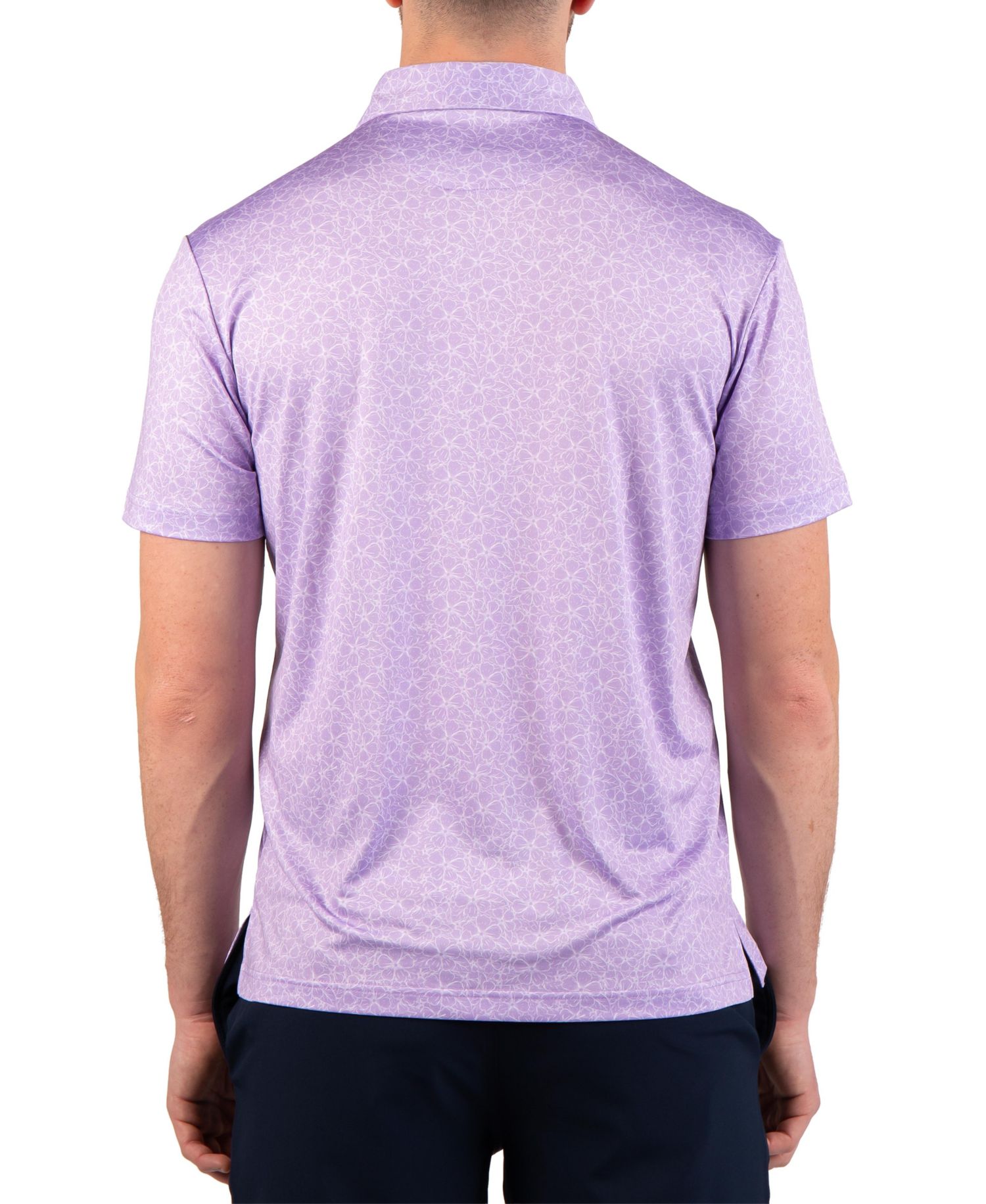 Men's Summer Floral Printed Performance Polo