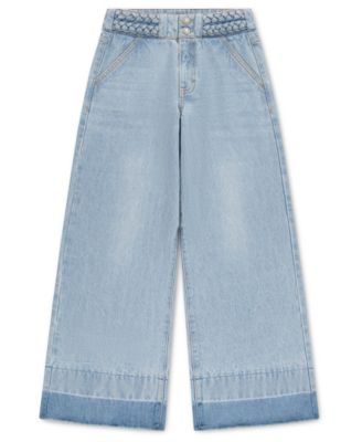 Girls' 4-6X Braided High Rise Baggy Jeans