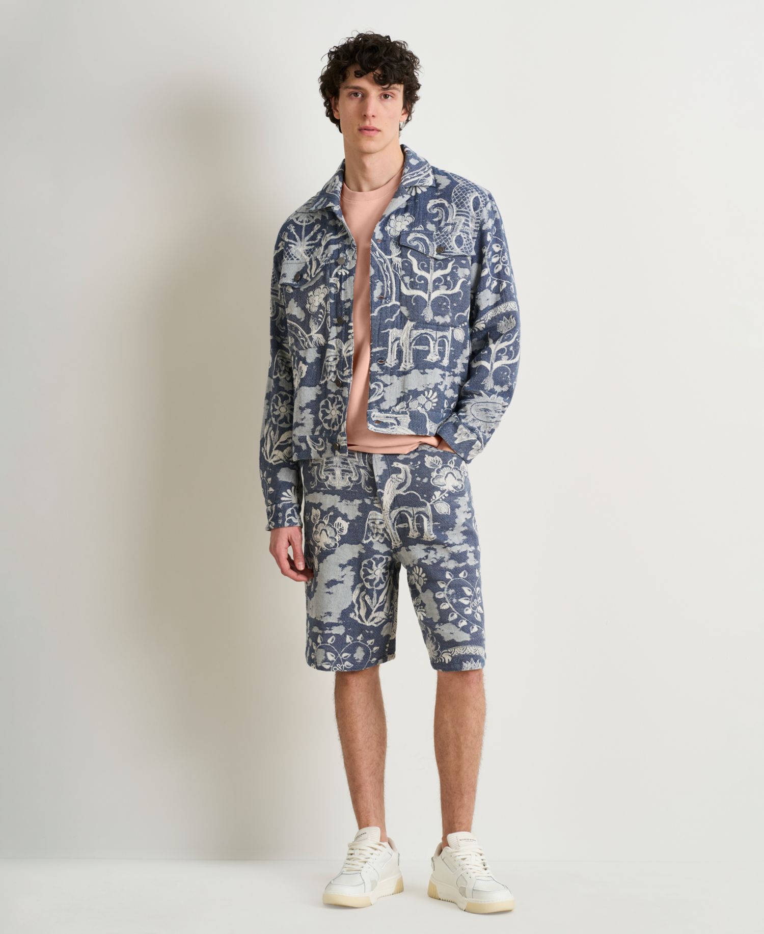 Men's Delfts Blauw Jacquard Trucker Jacket