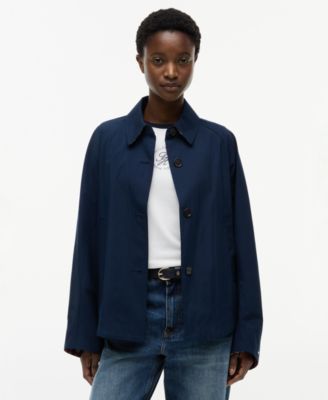 Women's Cotton Collared Long-Sleeve Jacket