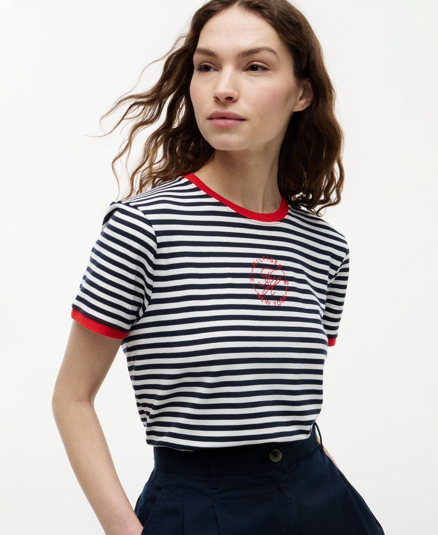 Women's Stripe Short-Sleeve T-Shirt