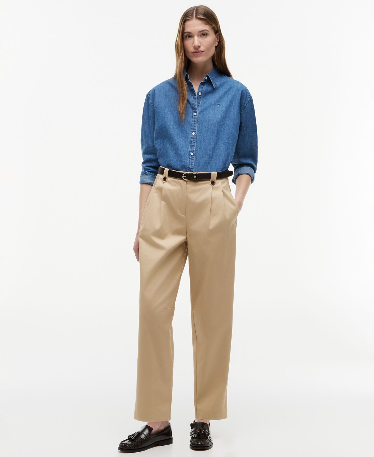Women's Boxy-Fit Denim Shirt