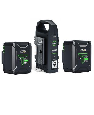 Titon Micro 150 14.4V 150Wh Gold Mount Li-Ion Battery, 2-Pack with Dual Charger
