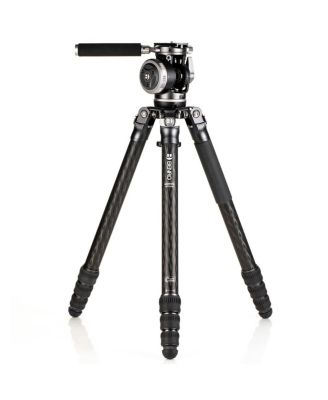 Mammoth TMTH44C 4-Section Carbon Fiber Tripod with WH15 2-Way Wildlife Fluid Head