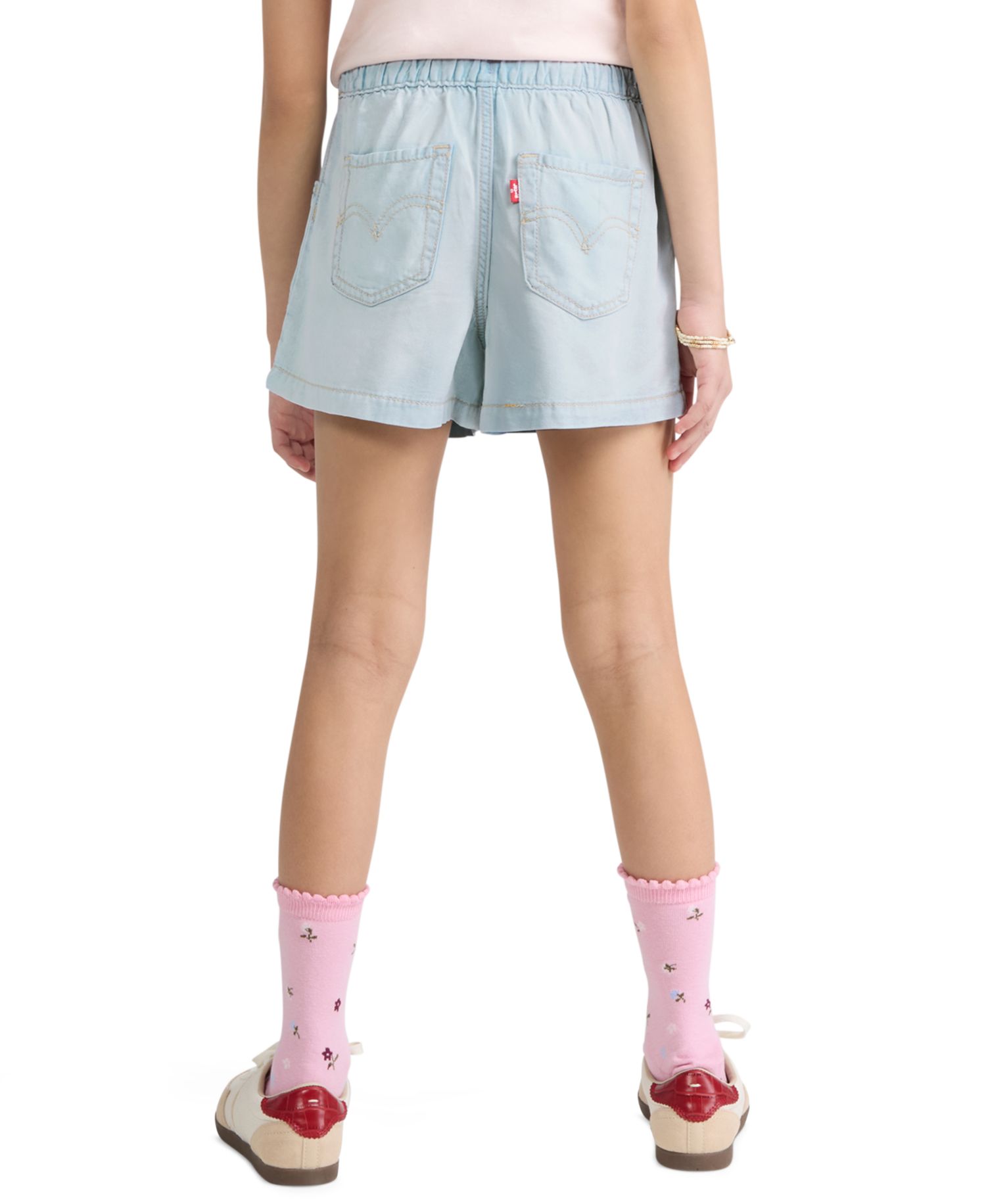 Girls' 7-16 Denim Parachute Shorts