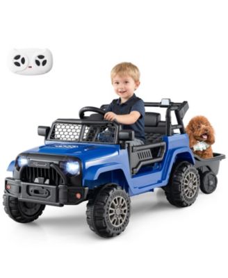 Kids Ride On UTV Car with Detachable Trailer 12V Battery Powered Ride On Truck