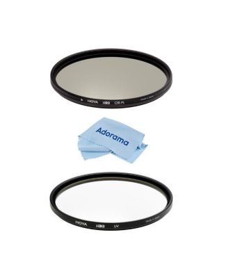 58mm HD3 UV and Circular Polarizer Filter Kit - With Microfiber Cloth
