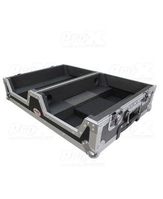 XS-SCDM12W Single DJ CD Player and 12" Mixer Case with Low Profile Wheels and Retractable Handle