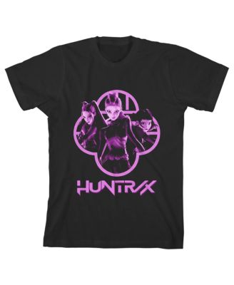 Girls Huntrx Black Crew Neck Short Sleeve Tee-Medium