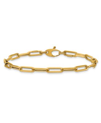 Paperclip Chain Bracelet in 18k Yellow Gold