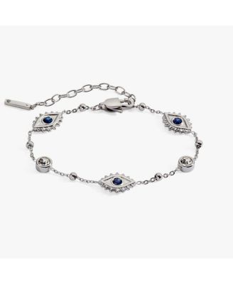 Alex and Ani Evil Eye Crystal Stone Chain Bracelet