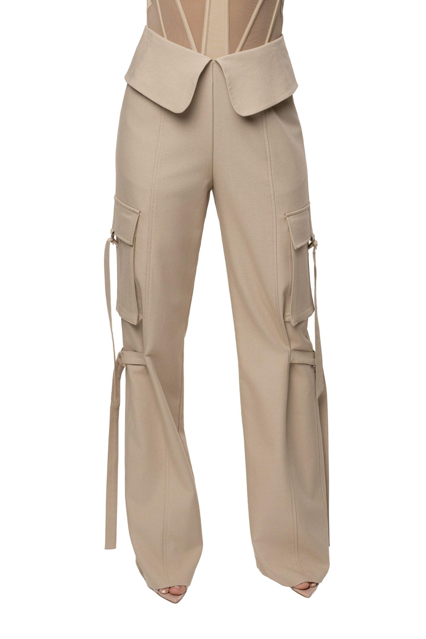 Женские брюки JLUXLABEL Downtown Cargo Pant, цвет: Серо-бежевый — фото 1