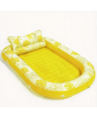 Inflatable Tanning Pool Lounger Float Pillow Sunbathing Bed 71"x47"