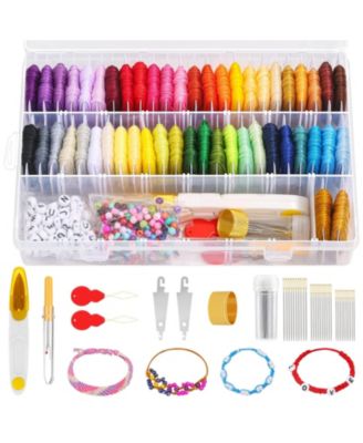 488pieces  String Bracelet Making Kit Embroidery Floss Beads Tools