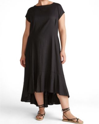 Women's Plus Size Sunset Linen Flounce Dress