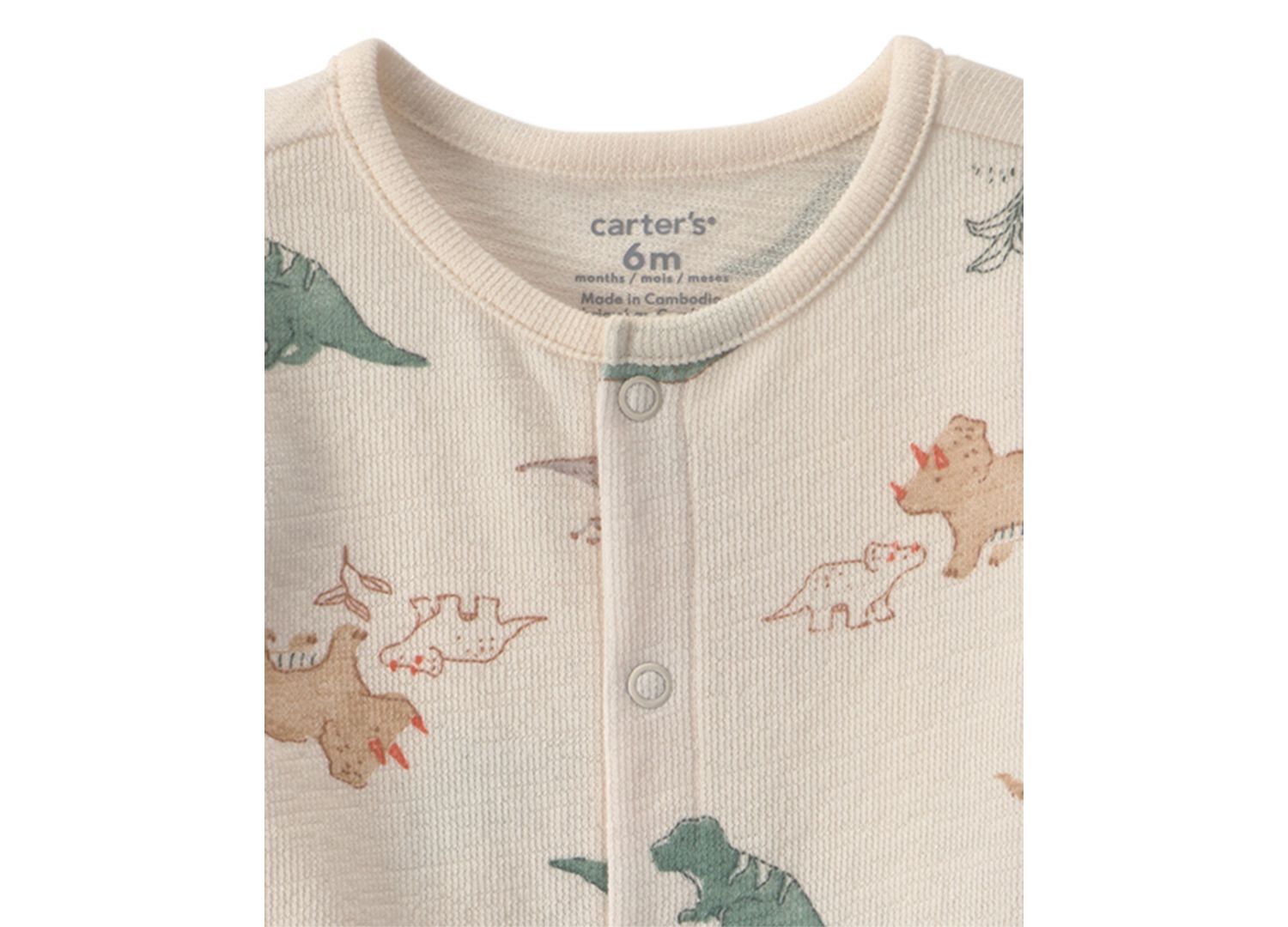 Baby Boys' Dinosaur Print Short-Sleeve Jumpsuit