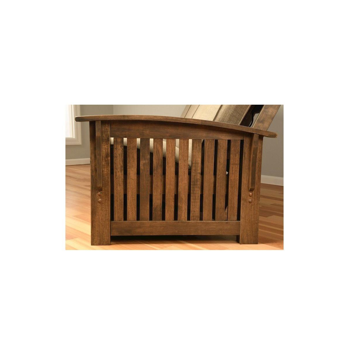 Kodiak Furniture Washington Frame-Rustic Walnut Finish-Canton Black Mattress