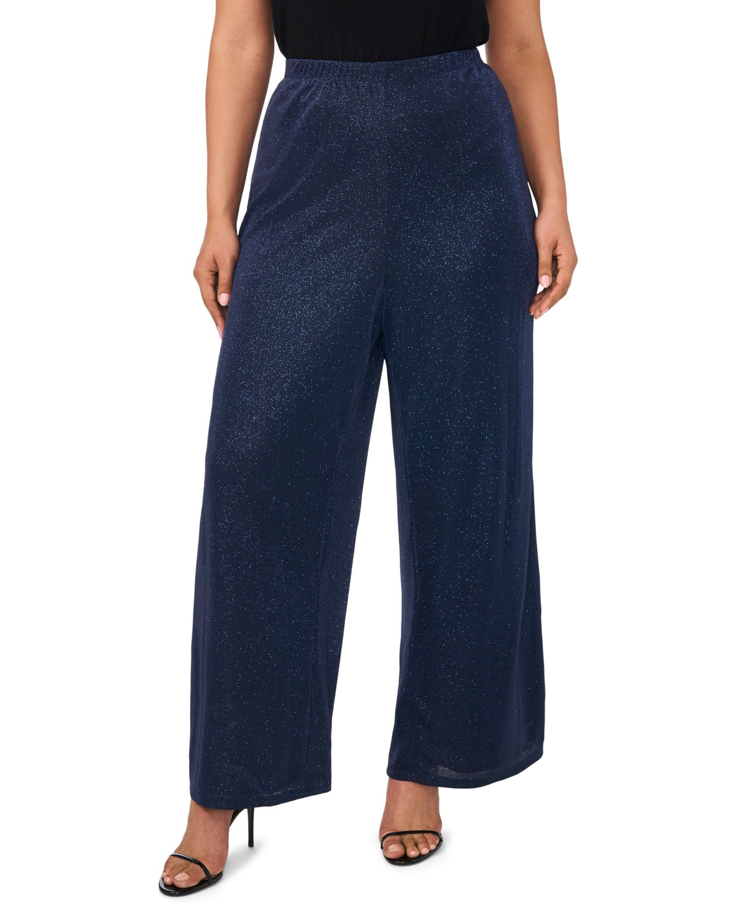 Plus Size Side Slit Cropped Pull-On Pants