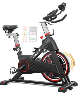 Light-Commercial Magnetic Exercise Bike, 45LB Flywheel, 100-Level Resistance, 350LB Capacity, 20dB Ultra-Quiet and Large HD Display