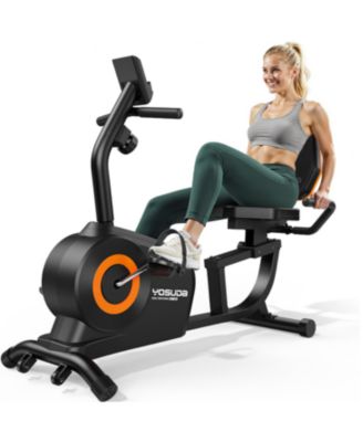 Recumbent Exercise Bike for Home, 350LB Capacity, 16-Level Magnetic Resistance, LCD Monitor and Pulse Sensors