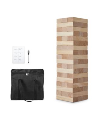 Large Tumbling Tower 54 Pine Wood Blocks with Carry Bag and Scoreboard