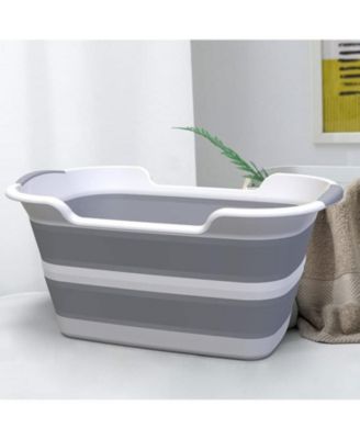 Collapsible BPA Free Pet Bathtub with Drain Plug for Small to Medium Dogs and Cats