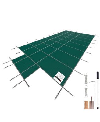 Pool Safety Cover 20x38 feet Rectangle Inground Winter Cover with Center End Step
