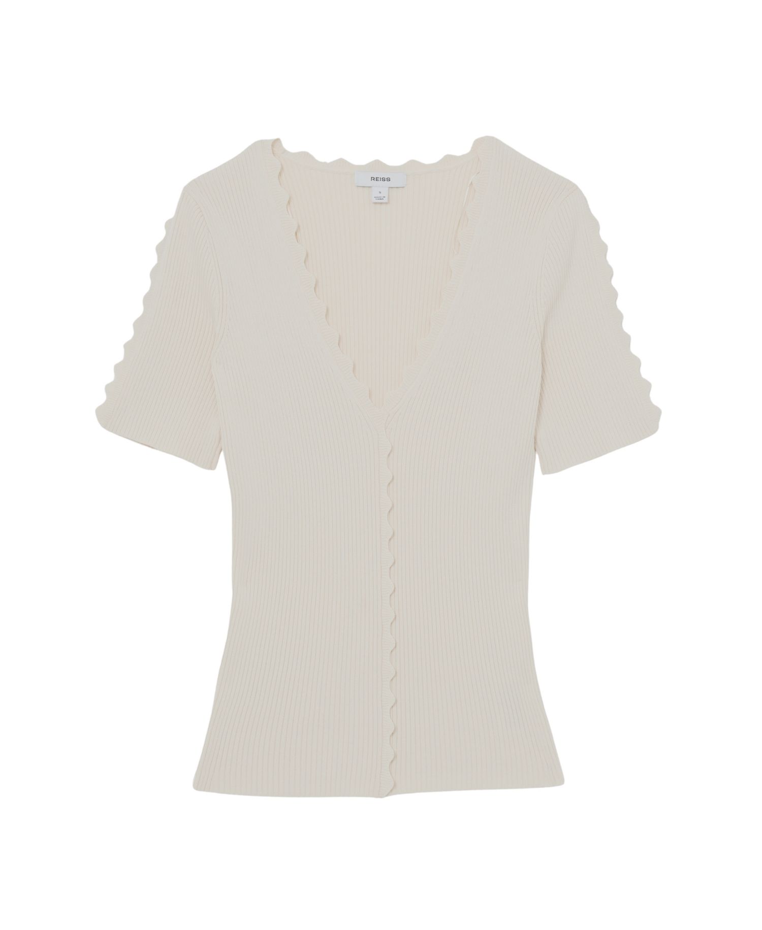 Women's Marcy Scallop-Trim Rib-Knit Top