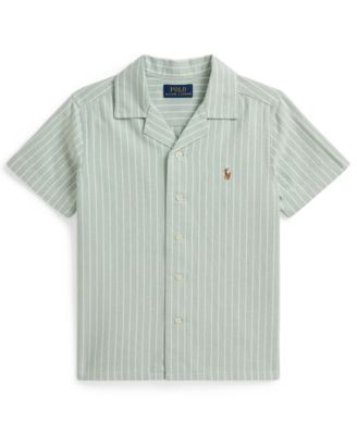 Boys' 2-7 Striped Oxford Camp Shirt