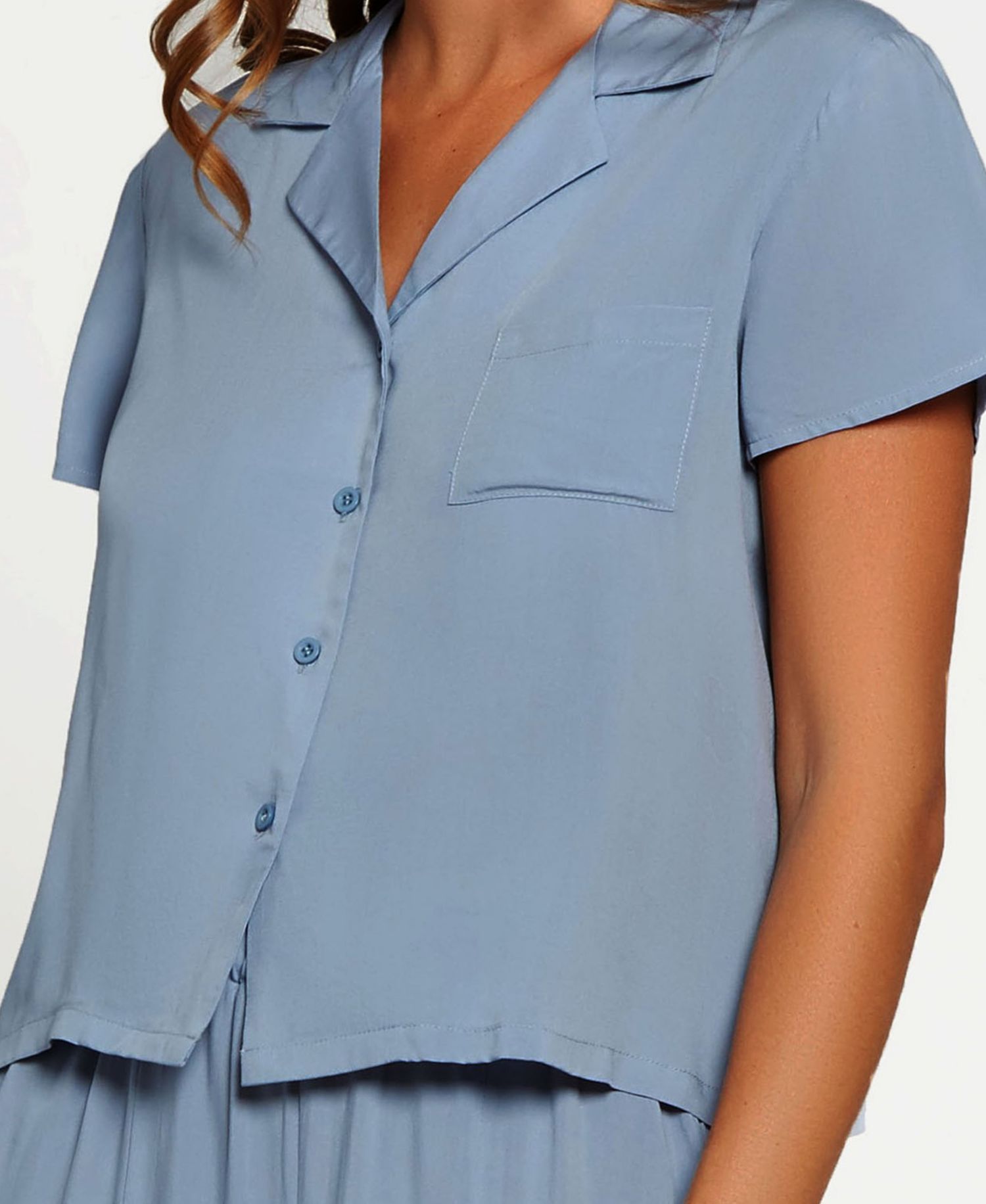 Women's Soft Rayon Top and Wide-Leg Capri Pants Pajama Set