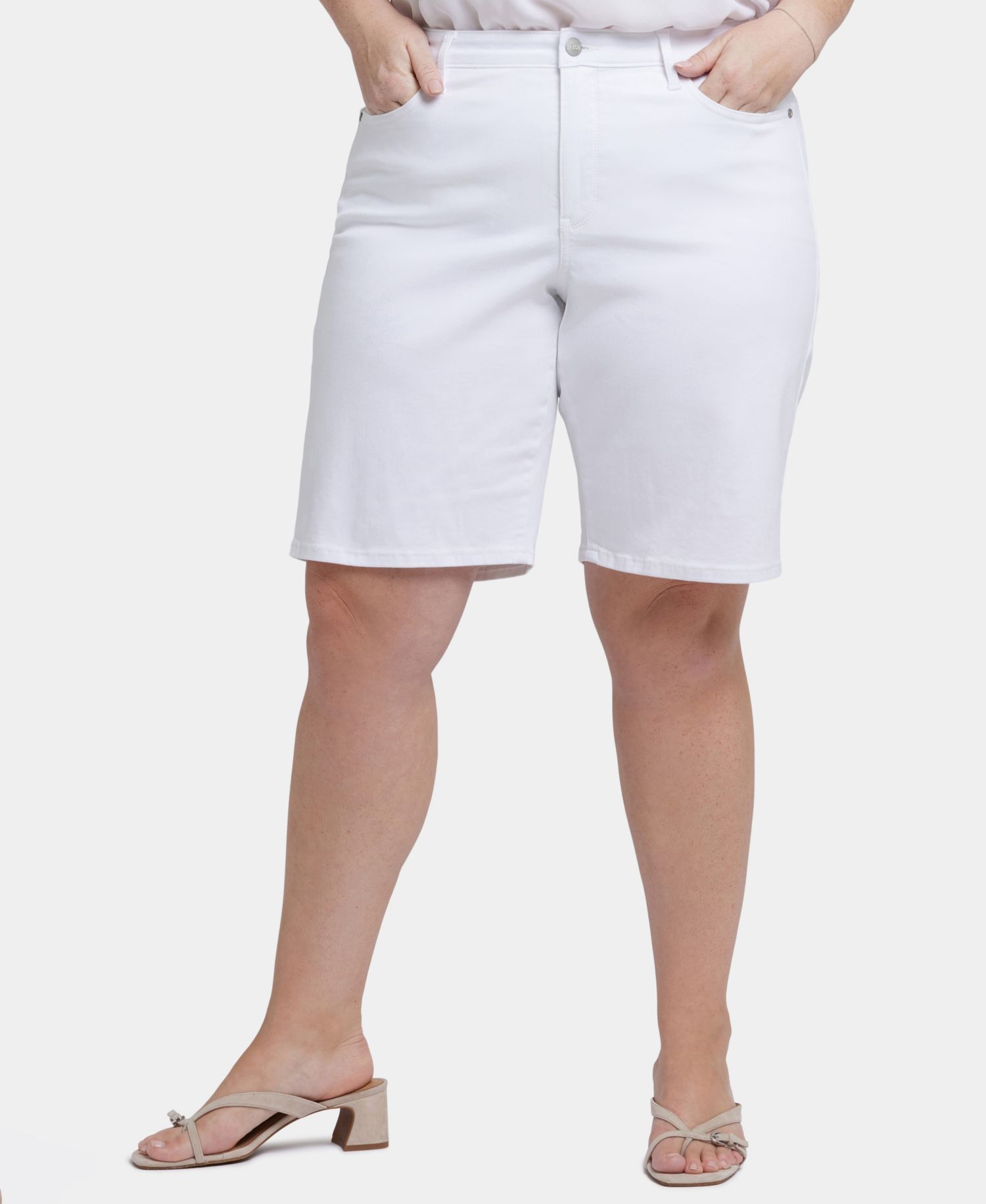 Plus Size Lilly Mid-Rise Shorts with Lift Tuck Technology