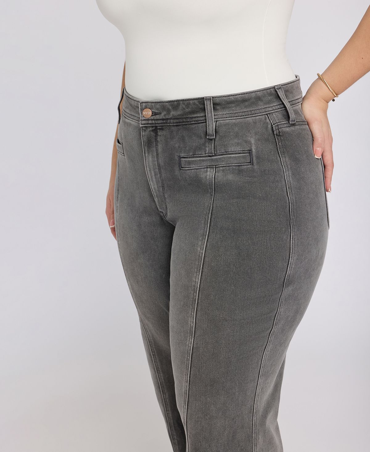 NYDJ Plus Size Teresa Wide-Leg Ankle Jeans with Lift Tuck Technology view 4 — MAYCSS fashion products