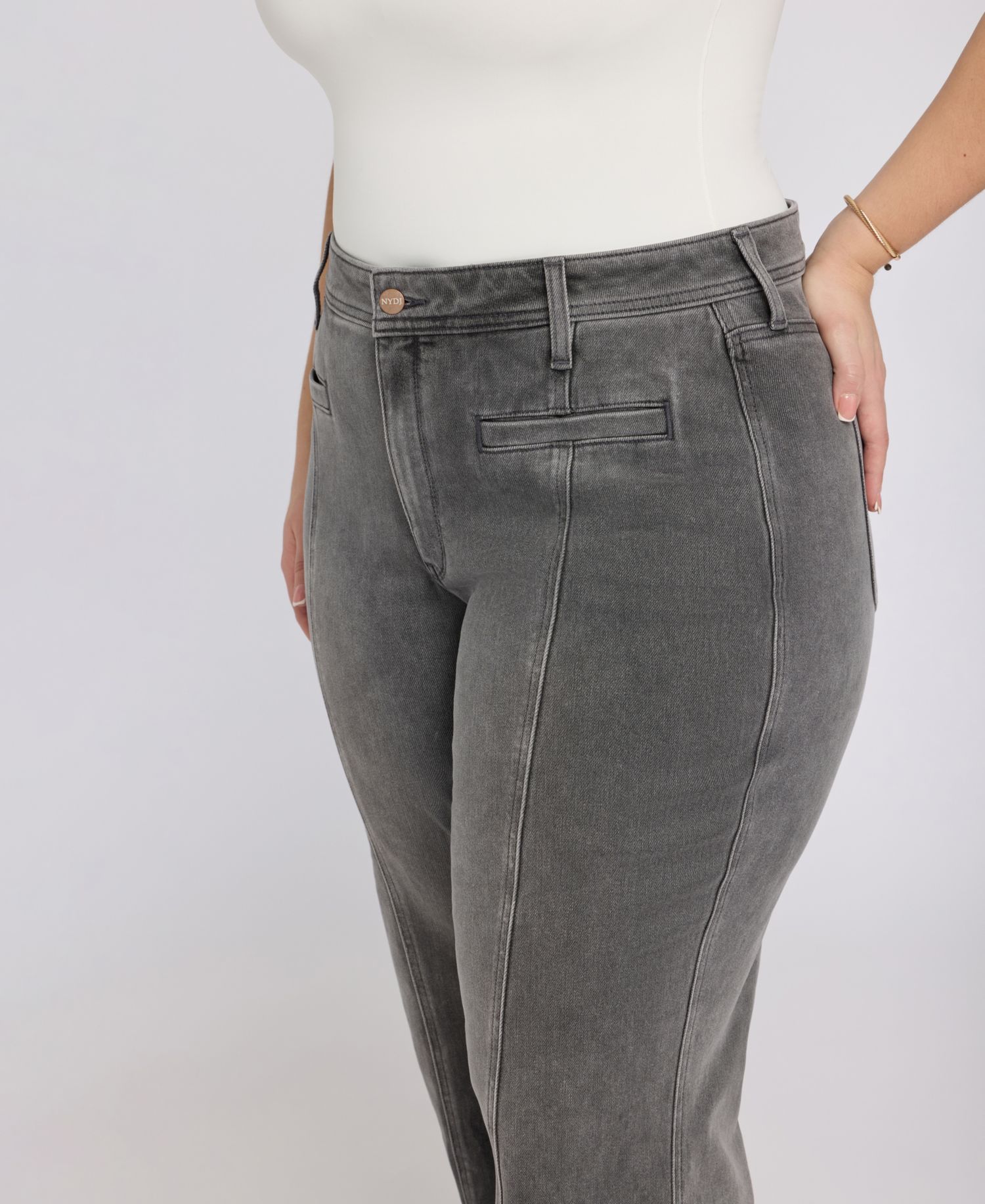 Plus Size Teresa Wide-Leg Ankle Jeans with Lift Tuck Technology
